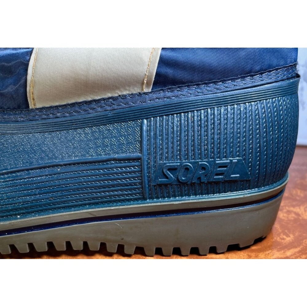 Sorel  Size 8 Insulated Winter Boots Blue & Gray Durable Traction Cold Weather - Picture 5 of 10